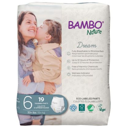 Picture of Bambo Nature Hypoallergenic Training Pants, Eco-Labeled Training Pants, Totally Chlorine-Free - Size 6 (19 Count)