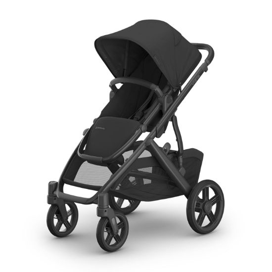 Picture of UPPAbaby Vista V3 Convertible Single-to-Double Stroller for Baby & Toddler, 30+ Configurations, Car Seat Compatible, All-Wheel Suspension, XL Basket - Jake (Charcoal/Carbon Frame)