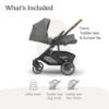 Picture of UPPAbaby Cruz V3 Stroller - from Birth + Car Seat Compatible - Full-Size, Reversible Seat - Infant Insert, Bug and Rain Shields Included - Greyson (Charcoal Mlange/Carbon Frame/Saddle Leather)