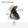 Picture of UPPAbaby RumbleSeat V3 Second Lower Seat - Compatible with Vista V2 and Vista V3 - All-Weather Seat + Magnetic Buckle - Adapters Included - Declan (Oat Mlange/Silver Frame/Chestnut Leather)
