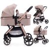 Picture of Lortsybab 2-in-1 Baby Stroller - Folding Infant Newborn Pram Stroller with Reversible Seat - Toddler Strollers for 0-36 Months Old Babies (Beige)