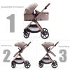Picture of Lortsybab 2 in 1 Baby Stroller, Newborn Infant Toddler Convertible Pram Stroller for 0-36 Months Old Babies (Beige)