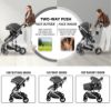 Picture of Kinder King 2 in 1 Convertible Baby Stroller, Folding High Landscape Infant Carriage, Newborn Reversible Pram, Diaper Bag, Anti-Shock Toddler Pushchair Stroller, Dark Grey