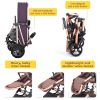 Picture of 2 in 1 Baby Stroller Newborn Foldable Pushchair with Adjustable Canopy Folding High Landscape Infant Carriage, Anti-Shock Toddler Pushchair