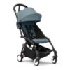 Picture of Stokke YOYO3 Stroller from 6 Months - Includes Black Frame/Aqua Seat Cushion + Canopy - Folds in & Out in a Flash - Light & Compact - Carry-On Compatible
