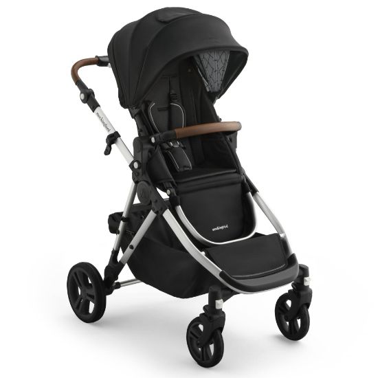 Picture of Mockingbird Single-to-Double Stroller 3.0 - Convertible Full Size Baby Stroller for 1, 2, or 3 Kids with 44 Possible configurations, Travel System Compatible - Black Windowpane