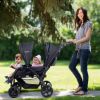 Picture of BABY JOY Double Stroller, Foldable Lightweight Twin Stroller with Tandem Seating, Adjustable Backrest/Canopy/Footrest, 5-Point Harness, Storage Basket, Newborn and Toddler (Black)