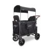 Picture of WONDERFOLD W2 Luxe Pro Stroller Wagon (2 Seater) - Collapsible Wagon Stroller with Seats Featuring 5-Point Safety Harnesses and Adjustable Sun Canopy, Jet Black