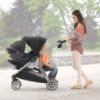 Picture of Chicco BravoFor2 Standing/Sitting Double Stroller - Iron, Black/Grey
