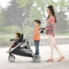 Picture of Chicco BravoFor2 Standing/Sitting Double Stroller - Iron, Black/Grey