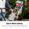 Picture of Schwinn Deluxe Child Bike Carrier, Seats one Kid Ages 1+, Frame Mount, 3-Point Safety Harness and Foot Wells, Quick Release Design, Comfortable Padding, Rear-Mounted Child Bike Seat for Toddler