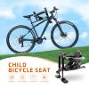 Picture of YouTeMei Child Bike Seat, Front Mount Bike Seat for Mountain Bike, Kid Bike Carrier with Handrail Seat Belt and Pedal,PVC Hard Seat
