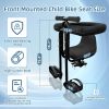 Picture of Yinbly Front Mounted Child Bike Seat for Adult MTB-Interactive Toddler Bicycle Carrier with Full Guardrail,Foot Pedals & Removable Foot Straps,Height Adjustable for Kids 1-5 Years (Up to 55lbs)