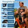 Picture of Yinbly Front Mounted Child Bike Seat for Adult MTB-Interactive Toddler Bicycle Carrier with Full Guardrail,Foot Pedals & Removable Foot Straps,Height Adjustable for Kids 1-5 Years (Up to 55lbs)