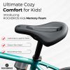 Picture of ROCKBROS Kids Bike Saddle Youth Replacement Bike Seat BMX Bicycle Seat with Ergonomic Design -3 Zone Concept - Waterproof, Enhance Young Little Riders Gifts for BMX, MTB & Road 16" to 24" (No Clamp)