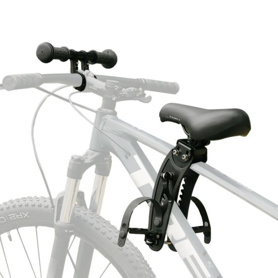 Picture of saurka Upgraded Kid Bike Seat Front Mounted and Handlebar for Mountain Bike Parent-Child Cycling, Child Bicycle Seat&Child Handlebar for All Adult MTB Bike Cycling(Handlebar+Seat)