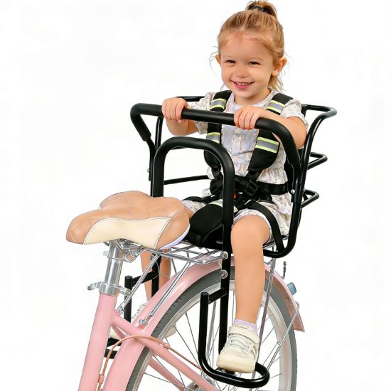 Picture of UNIKOO Rear Kids Bike Seat, Heavy Duty Back Mount Kid's Bike Seat for Aged 18 Month - 8 Years Old, Child Carrier Bike Chair for Bicycle Kids Seat, Foam Seat Belt with Reflective Strip