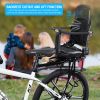 Picture of SNMUMU Rear Child Bike Seat, Rear Wraparound Kid Bike Seat Adjustable Backrest Arc Height with Harness and Pedals, Toddler Bike Seat for Adult Bicycles, Perfect for Children 6 Months to 5 Years