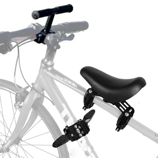 Picture of Detachable Front Mounted Kids Bike Seat with Handlebar & Foot Pedals for Children 2-5 Years, Toddler Bike Seat for Adult Bicycle, Secure & Comfortable Bike Attachment for Kids