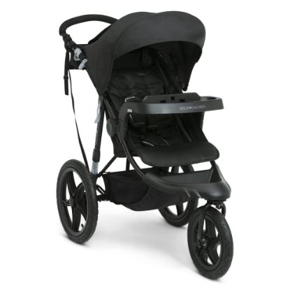 Picture of Delta Children Apollo Jogging Stroller - Shock Absorbing Frame with Large Canopy & Recline - Car Seat Compatible, Black