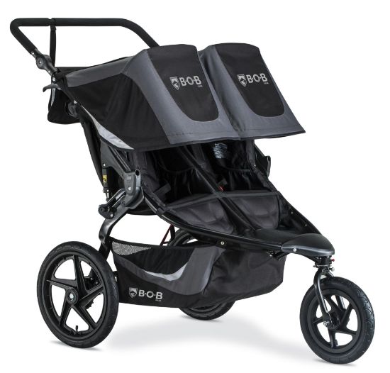 Picture of BOB Gear Revolution Flex 3.0 Duallie Jogging Stroller, Double Stroller, Graphite Black
