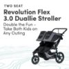 Picture of BOB Gear Revolution Flex 3.0 Duallie Jogging Stroller, Double Stroller, Graphite Black