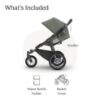 Picture of UPPAbaby Ridge V2 Jogging Stroller | All-Terrain Performance Suspension + Never-Flat Tires Built for Walking, Running + Trails | Water Bottle Holder Included | Evelyn (Meadow Green | Carbon Frame)
