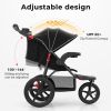 Picture of INFANS Jogging Stroller, Foldable Jogger with Air-Filled Tires Shock Absorbing Suspension Adjustable Backrest, Baby Running Strollers