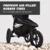 Picture of Baby Jogger Summit X3 3-Wheel Jogging Stroller with Hand Brake One-Hand Compact Fold & All-Wheel Suspension Midnight Black