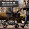 Picture of Baby Jogger City Mini GT2 All-Terrain Stroller Black Complete with Adjustable Handlebar Hand-Operated Parking Brake and car seat Adapter