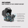 Picture of Baby Jogger City Select 2 Single-to-Double Modular Travel System Includes City GO 2 Infant Car Seat Radiant Slate