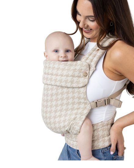 Picture of Mab Monarch Ergonomic Baby Carrier - Premium Cotton Soft Structured Newborn to Toddler Carrier with Hip-Healthy Design, 3 Carry Positions (7-35lbs), Lightweight & Breathable, (Houndstooth)