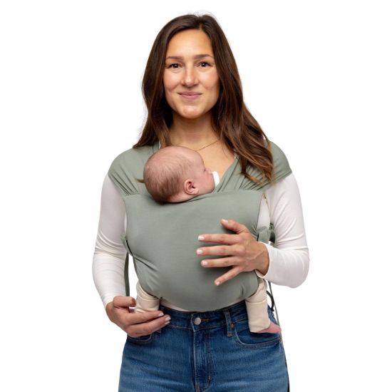 Picture of WildBird - Aerial Buckle Wrap - 0-6 Months - Standard (XS-XL) Acadian - Newborn Baby Carrier - Front Carry - Soft Fabric, Straps, Head Support, Padded Waist Belt - Baby Essentials - New Mom Gifts