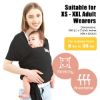 Picture of Acrabros Baby Wrap Carrier,Hands Free Baby Carrier Sling,Lightweight,Breathable,Softness,Perfect for Newborn Infants and Babies Shower Gift,Black