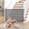 Picture of Cideny Retractable Baby Gate for Stairs, 55" Wide Mesh Dog Gate Indoor, 34" Tall Child Gate for Doorways, Hallways, Deck, Indoor Outdoor Pet Baby Safety Essentials for Home, Grey