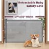 Picture of Cideny Retractable Baby Gate for Stairs, 55" Wide Mesh Dog Gate Indoor, 34" Tall Child Gate for Doorways, Hallways, Deck, Indoor Outdoor Pet Baby Safety Essentials for Home, Grey