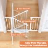 Picture of Cideny Baby Gate No Drilling, 29"-40" Auto Close Dog Gate Indoor for Doorways & Stairs, Pressure Mounted Adjustable Pet Gate, Easy Walk Through Child Gate for Children & Pets Stroller Friendly, White