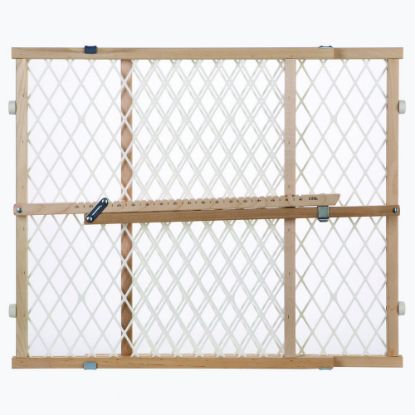 Picture of Toddleroo by North States - Diamond Mesh Wooden Baby Gate: Pressure Mounted Baby Gate for Doorways - Adjustable 26.5 to 42 Inches Wide - 23 Inches Tall