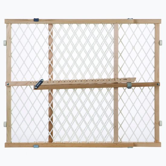 Picture of Toddleroo by North States - Diamond Mesh Wooden Baby Gate: Pressure Mounted Baby Gate for Doorways - Adjustable 26.5 to 42 Inches Wide - 23 Inches Tall