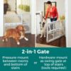 Picture of MYPET Universal Pet Gate: 26 - 42 Wide Dog Gate for Doorways with Pressure Fit or Swinging Door Hardware Mounting Types Included: 26" Tall; Gray