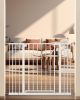Picture of keny 29"-42.5" Baby Gate for Stairs, Auto Close Safety Dog Gate, Pressure Mounted Easy Walk Through Pet Gate for Doorways, Durable Stair Gate, 30" Tall, White