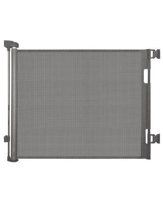 Picture of Retractable Baby Gate for Stairs - 33 Height, Expands up to 55 Width - Safety Gate for Infants, Toddlers, Dogs & Pets - Easy Install, Secure Closure, Gray Mesh Design for Indoor & Outdoor Use
