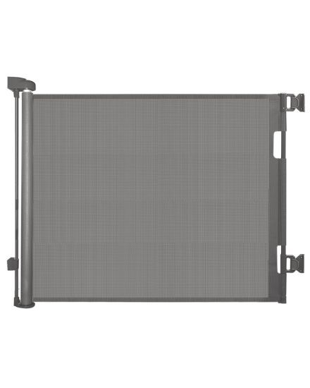 Picture of Retractable Baby Gate for Stairs - 33 Height, Expands up to 55 Width - Safety Gate for Infants, Toddlers, Dogs & Pets - Easy Install, Secure Closure, Gray Mesh Design for Indoor & Outdoor Use