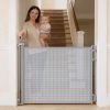 Picture of SPACEANY Retractable Safety Baby Gate or Mesh Dog Gate,Durable Portable Mesh Retractable Gate,Easy to Use for Stairs, Doorways, Hallways, Indoor, Outdoor, 33.5" Tall, Up to 45" Wide, Gray