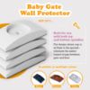 Picture of Wall Nanny - Baby Gate Wall Protector (Made in USA) Protects Walls and Doorways from Pet Gates - for Pressure Mounted Indoor Safety Baby Gates - White