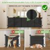 Picture of 96 Inch Wide Reinforced Retractable Baby Gate with Support Rods, Extra Long Dog Gate Retractable Gate Outdoor Gates for Decks, Prevent Crawling Under Extra Long Baby Gates for Large Openings, Black