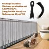 Picture of Hosuly Banister Guard 15 x 3 ft Balcony Netting for Kids Pets Stairway Safety Net Baby Fence Door Balcony Netting Safety Mesh Stair Net with No Drilling for Apartment Railing(Black)