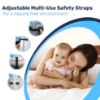 Picture of 3M Adhesive Child Safety Strap Locks by Baby Proof Me, Baby Latches for Cabinets, Dishwashers, Fridges, Ovens and Trash Cans, Stain Free Toilet Lock (6 Safety Latches)