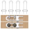 Picture of LLOOC Cabinet Locks for Babies,Child Proof Cabinet Locks,4 Pack U-Shaped Baby Proofing Cabinets,Child Locks for Cabinets and Drawers,Child Safety Cabinet Locks with Adjustable(White)