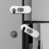 Picture of 5-Pack Child Proof Refrigerator Lock with 3M Adhesive, Baby Child Safety Cabinet Locks, Kids Safety Fridge Locks for Oven Drawers Freezer Door Latches- White